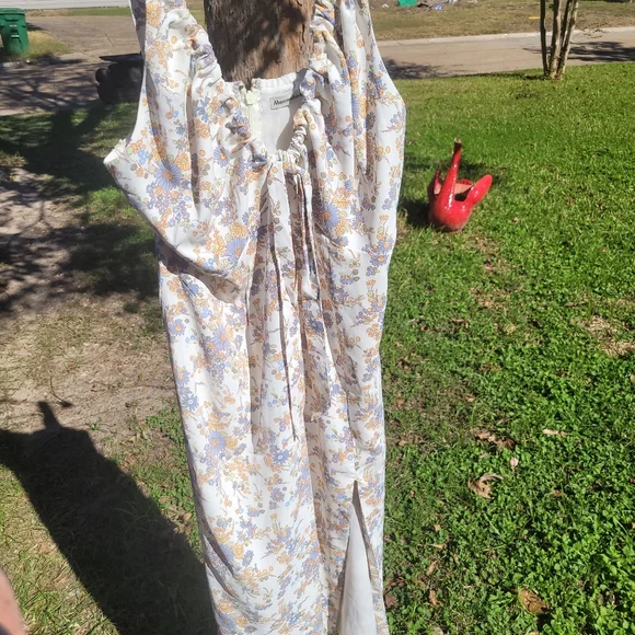 Abercrombie & Fitch | White Floral Dress | Large Petite - Picture 6 of 11